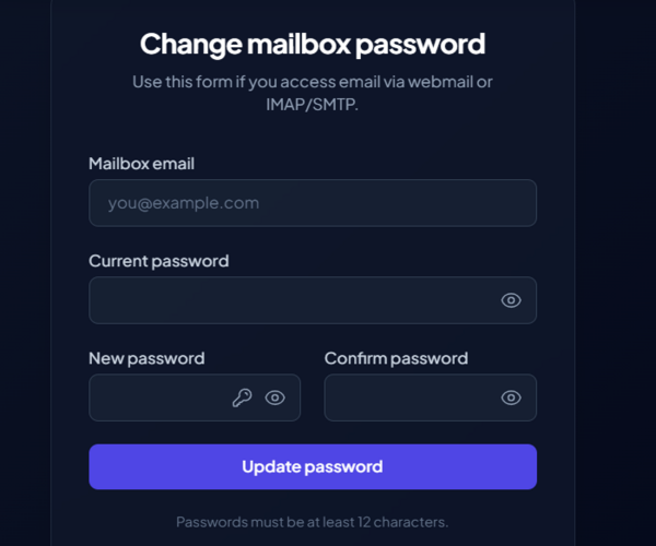 Password Reset UI