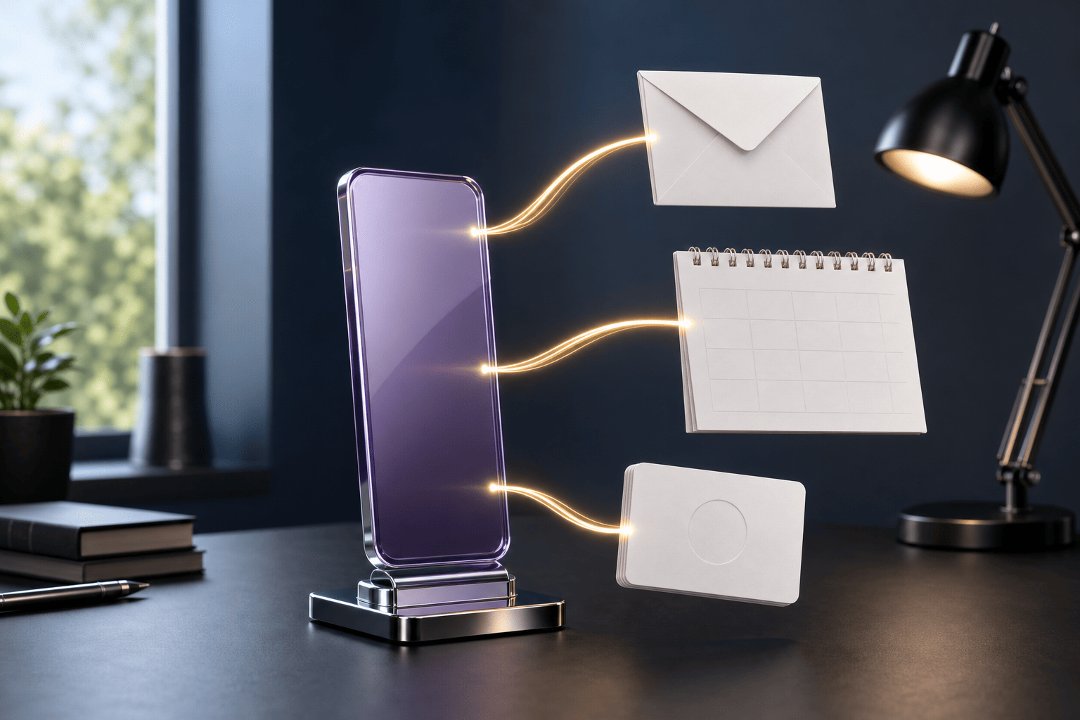 Webmail installed as a home-screen app alongside native calendar and contacts sync