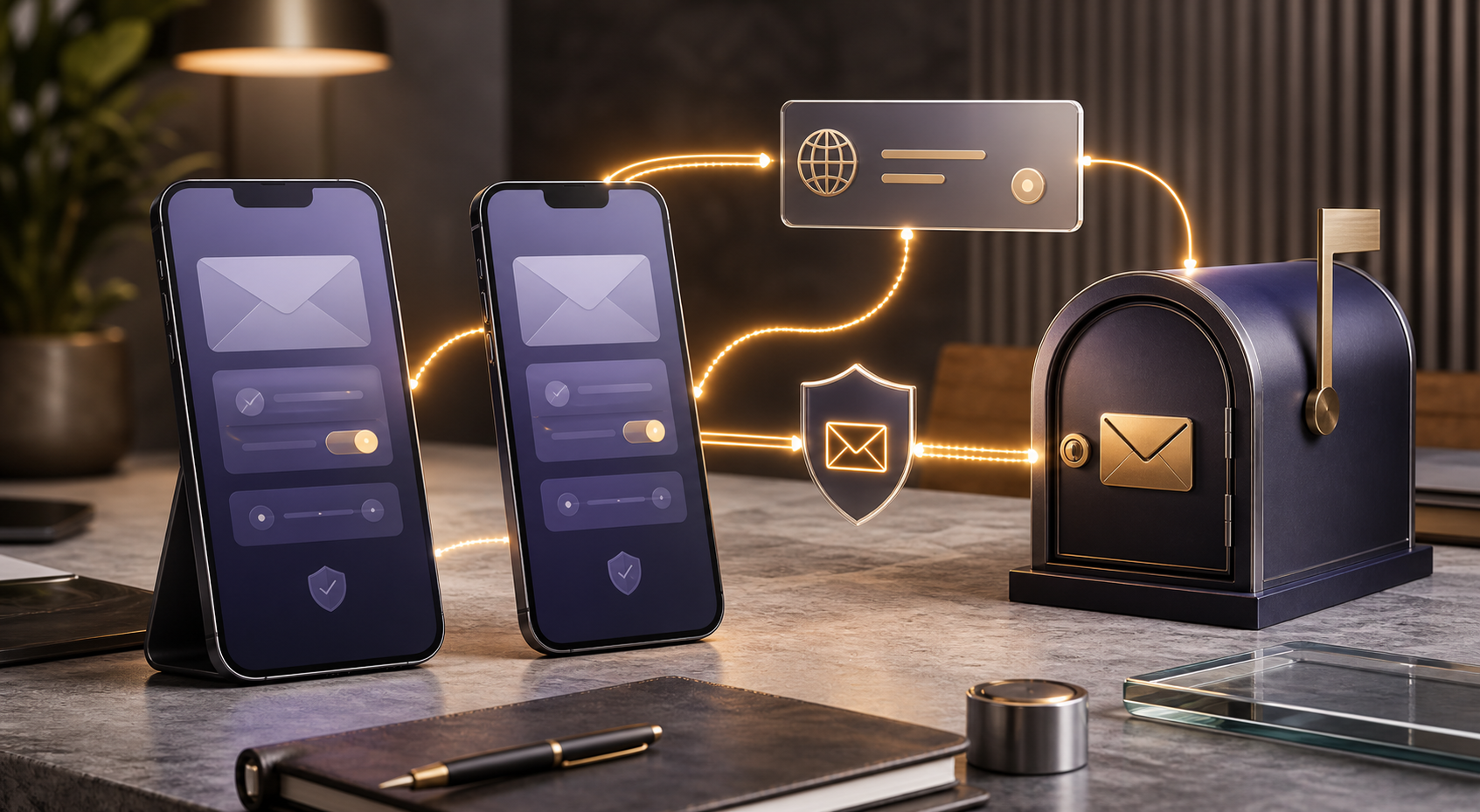Custom domain email mobile setup on iPhone and Android