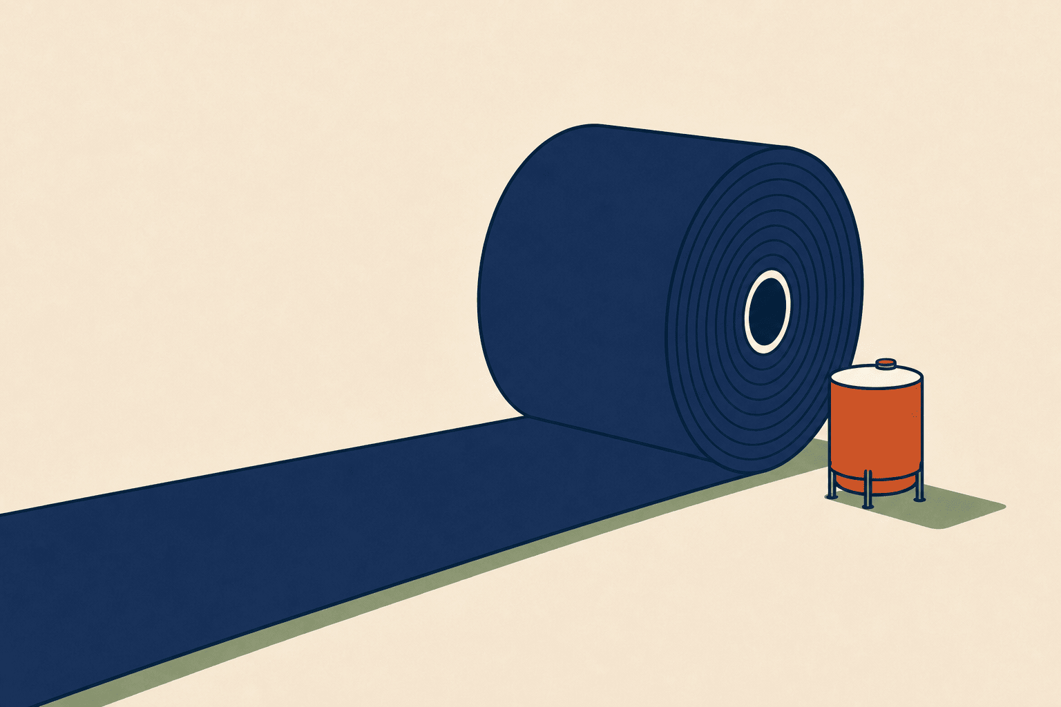 A small storage tank beside a long three-year contract