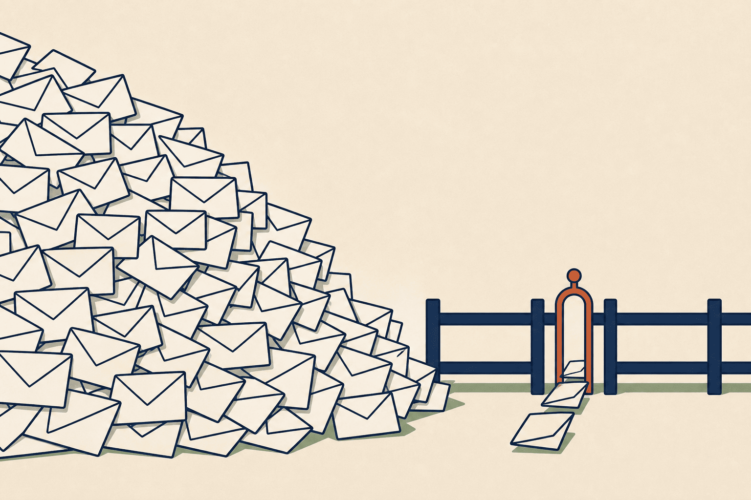 A daily counter beside an unlimited row of mailboxes