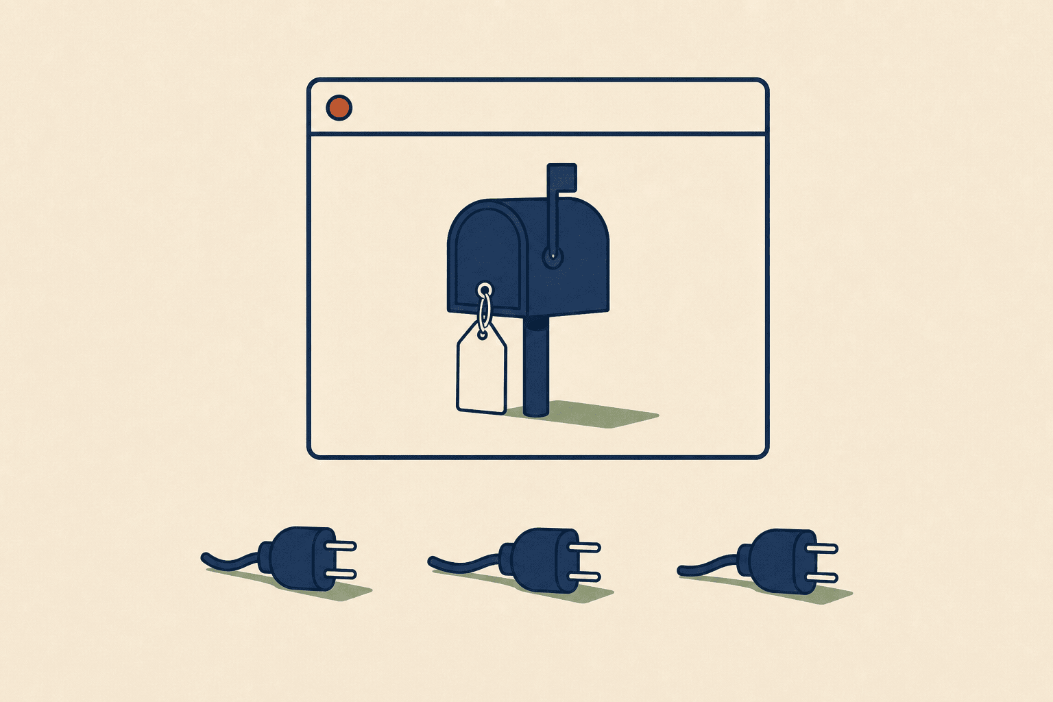 A mailbox padlocked to a single application window